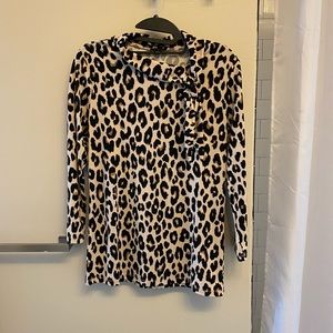 Ann Taylor Leopard Print Blouse